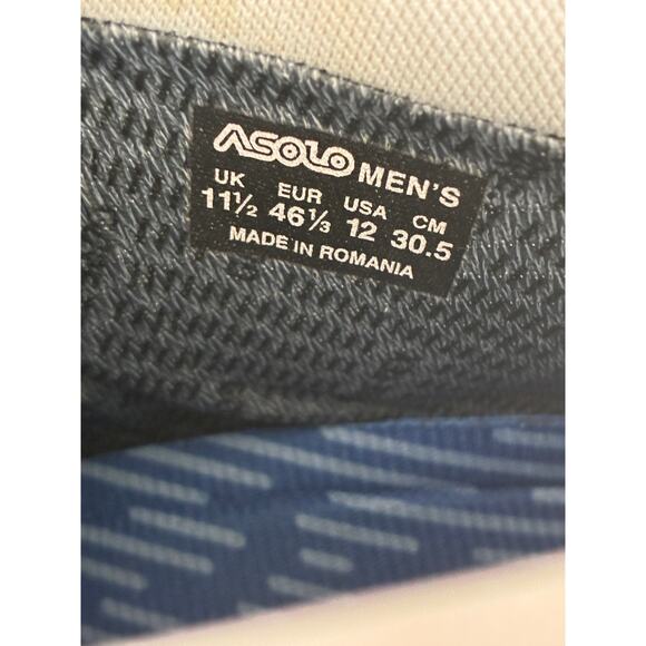 Asolo Falcon GV Boots Mens 12 Gray Blue Hiking Outdoor Trail Gore Tex - Picture 7 of 8